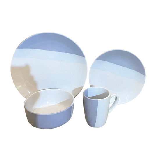 Durane Dinner Set 16pc Plates Bowls Mugs Tris Blue 10216 (Parcel Plus  Rate)