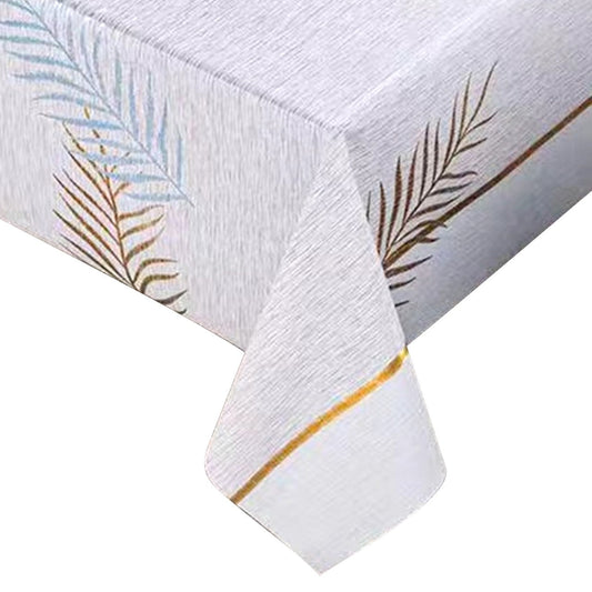 Durane Plastic Table Cover Roll Grey White Floral Design 1.37x20m QS-8511B 10277 (Big parcel rate)
