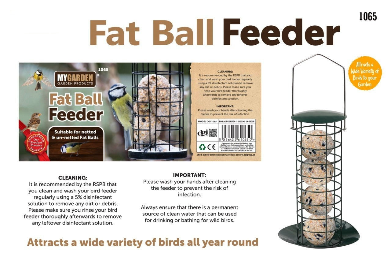 Garden Fat Ball Bid Feeder 24 cm 1065 A  (Parcel Rate)