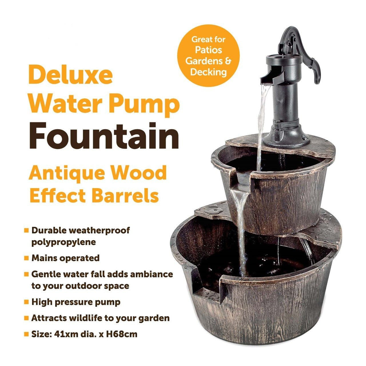 Deluxe Water Feature Fountain Garden Decoration 1123 (Big Parcel Rate)