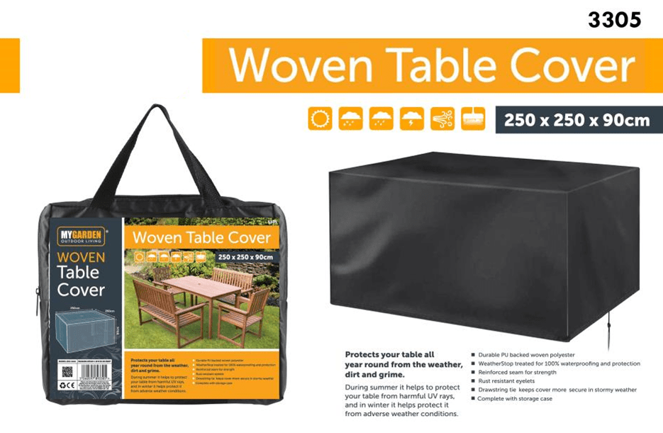 Garden Square Table Cover 250cm 250cm 90cm 3305 (Parcel Rate)