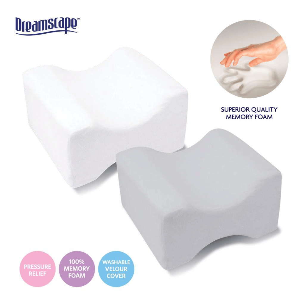 Memory Foam Contour Leg Pillow White 4603 (Parcel Rate)