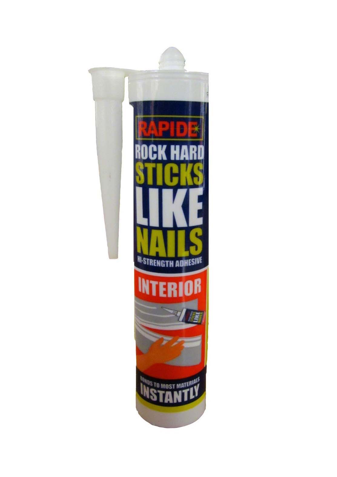 Rapide Rock Hard Sticks Like Nails Interior Sealant Bonds Instantly 280ml 6743 (Parcel Rate)