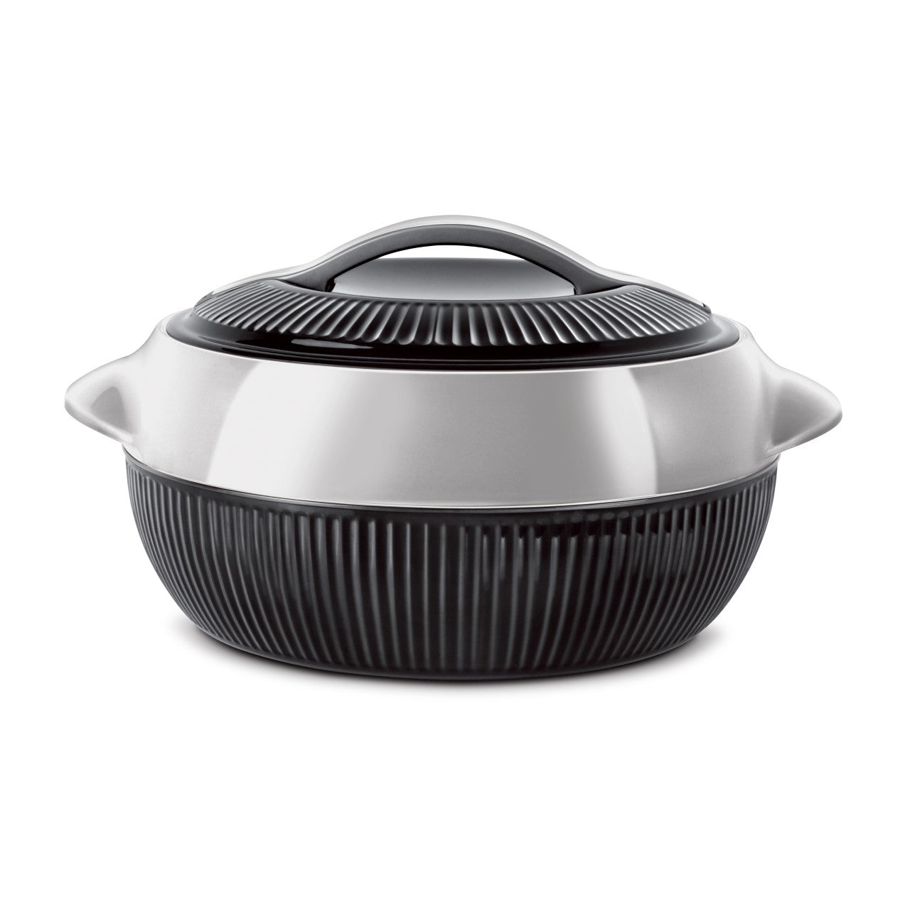 SQ Professional Fiesta Insulated Casserole Hot Pot Set of 3 Black-Silver 8936 (Big Parcel Rate)