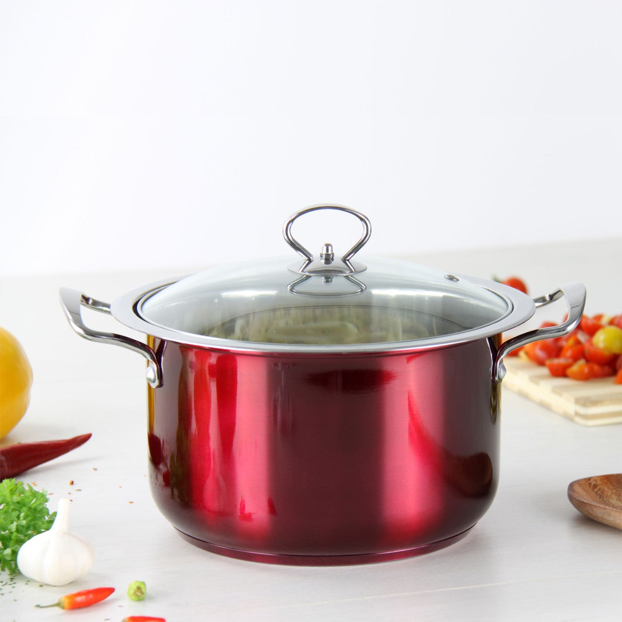 SQ Pro Stainless Steel Stockpot Set of 3 Gems Ruby 10 / 12.30 / 14.60 Litre 9576 / 2625 (Big Parcel Rate)
