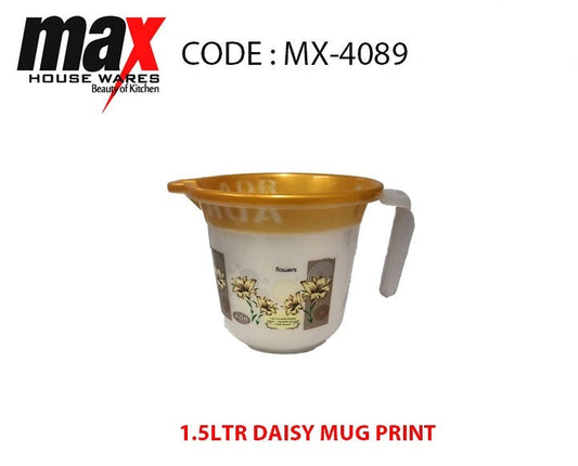1.5 Litre Daisy Print Mug Home MX4089 (Parcel Rate)