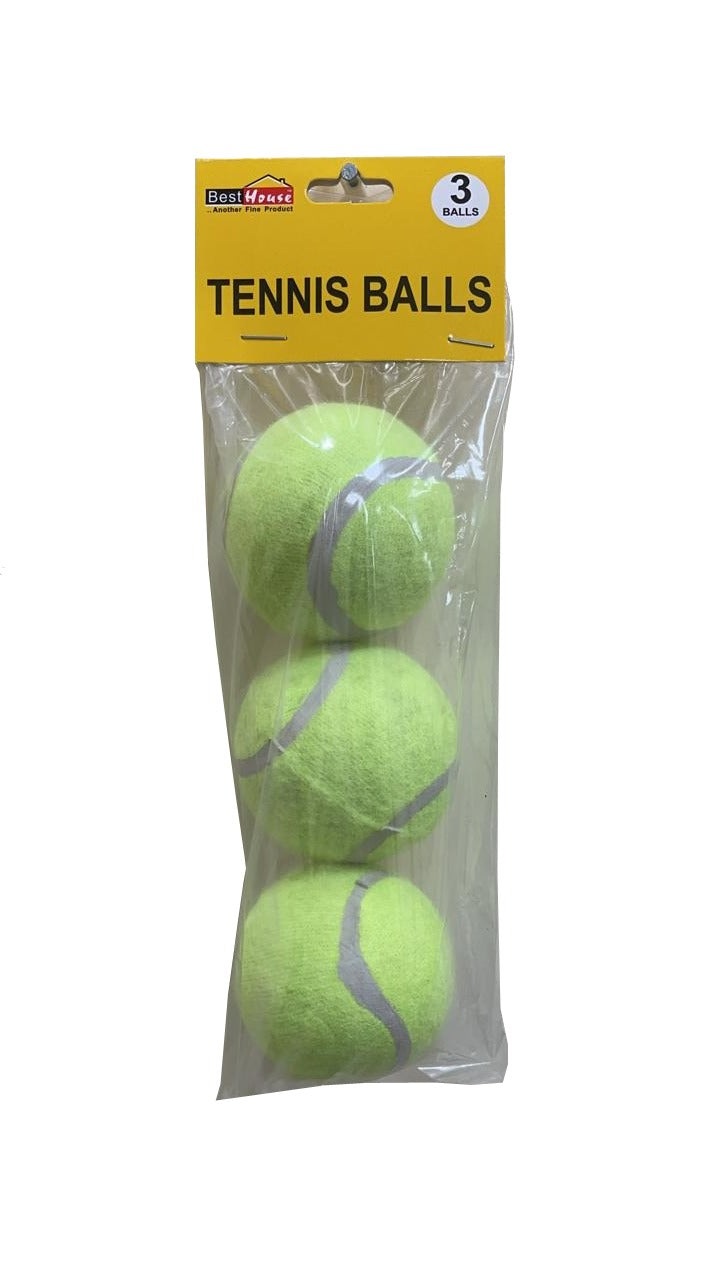 Tennis Balls Pack Of 3 Outdoor Fun Sports BB482 (Parcel Rate)