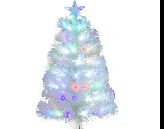 Christmas Home Artificial White  Tree Fibre Optic Colour Changing Tree 120cm (4FT) Tree 3924 (Big Parcel)
