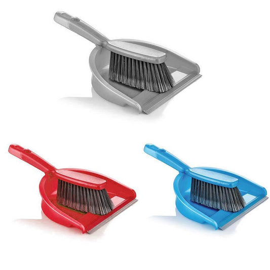 Household Kitchen Plastic Brush With Dustpan  1 Pc Assorted Colours ZP123 (Parcel Rate)